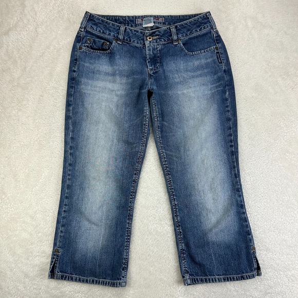 Silver Jeans Denim - Silver Cropped Capri Jeans Womens Size 30 Blue Denim Low Rise Classic Stretch